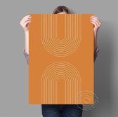 Retro Bogen Moderne Lijntekening Print Poster Wall Art Kunst Canvas Printing Op Papier Met Waterproof Inkt  A