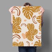 Abstracte Botanische Minimal Monstera Print Poster Wall Art Kunst Canvas Printing Op Papier Met Waterproof Inkt 20x25cm Multi-color