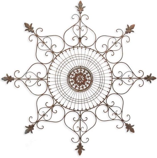 Wanddecoratie - Gietijzeren Mandala - Modern & creatief - 93,5 cm hoog