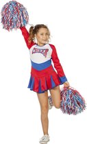 Witbaard - Kostuum - Cheerleader - Rood/wit/blauw - mt.128