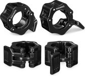 Navaris halterstangsluiters- Lock jaw collar set - 4x barbell sluiting - Halterstangsluiting - Set van 4 sluitklemmen voor halterstangen