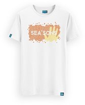 SEA'SONS - Kids T-Shirt unisex - Kleurveranderend - Oranje-Geel - Maat 134