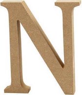 Letter, N, H: 8 cm, dikte 1,5 cm, 1 stuk