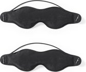 2x stuks zwart ontspanningsmasker - relax oogmaskers