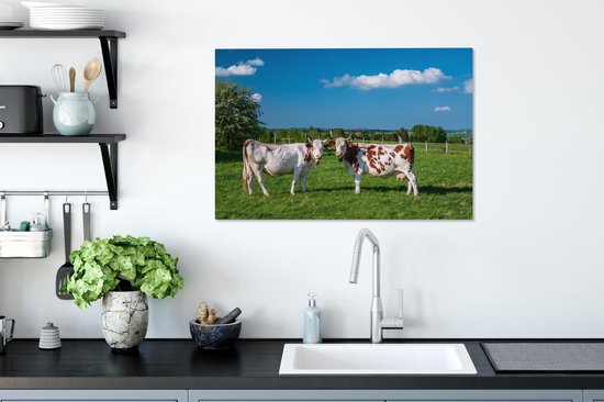 Peintures sur toile Animaux - Vaches - Paysage - 60x40 cm - Décoration murale