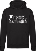 I Love Slovenia hoodie | Slovenia | I Feel Love | Ljubljana | Monument | Country | zwart| unisex | trui | sweater | hoodie | capuchon