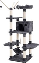 Krabpaal - Krabpaal voor katten - kattenmand - 154 x 50 x 50 - Grijs