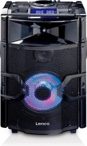 Lenco PMX-250 - Bluetooth Party Speaker Draadloos - Microfoon - Zwart