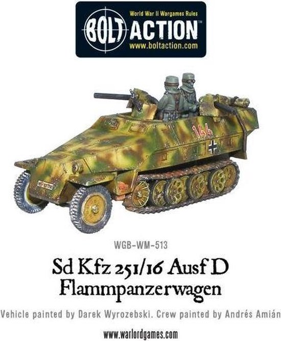 Thumbnail van een extra afbeelding van het spel Sd.Kfz 251/16 Flammpanzerwagen plastic box set