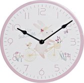 Muurklok DKD Home Decor Konijnenvlees (24 x 3 x 24 cm)