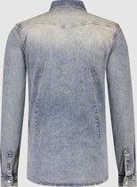 Purewhite -  Heren Slim Fit    Overhemd  - Blauw - Maat S