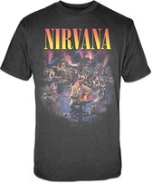 Nirvana Heren Tshirt -S- Unplugged Photo Zwart