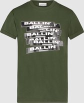 Ballin Amsterdam -  Jongens Regular Fit   T-shirt  - Groen - Maat 164