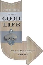 Flesopener DKD Home Decor Hout Metaal (21 x 6 x 32.5 cm)