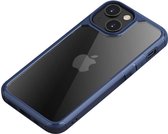 iPaky Apple iPhone 13 Mini Hoesje Hybride Back Cover Transparant/Blauw