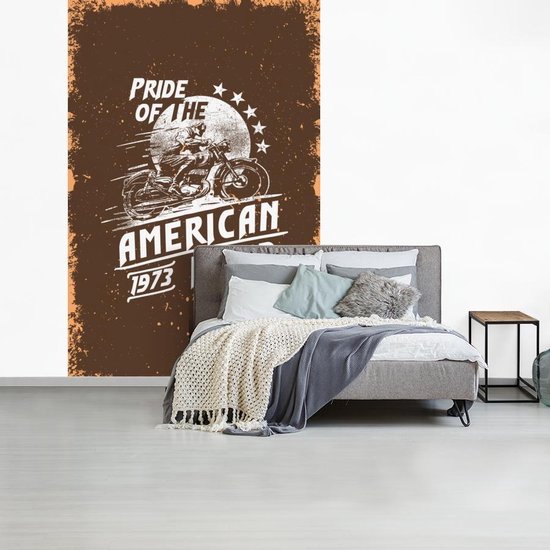 Papier peint - Papiers Papier peint photo Vintage - Moto - Lune - Largeur 170 cm x hauteur 260 cm