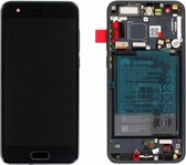 Huawei Honor 9 STF-L09 LCD Display Module + Touch Screen Display + Frame, Zwart, Incl. Battery HB386280ECW 3200mAh, 02351LGK