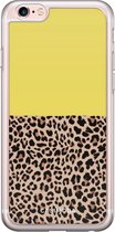 iPhone 6/6s hoesje siliconen - Luipaard geel | Apple iPhone 6/6s case | TPU backcover transparant
