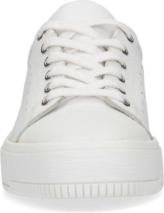 Sacha - Dames - Witte platform sneakers met details - Maat 40 | Bestel nu!