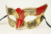 Venetiaans masker 'Columbina Musica' (rood)