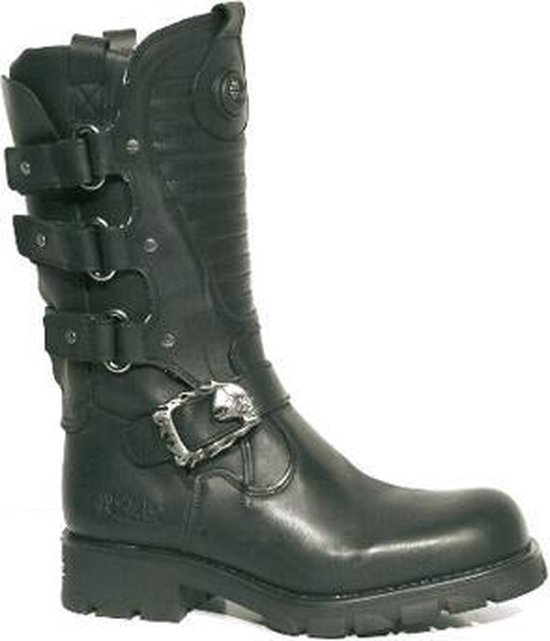 New Rock Laarzen -41 Shoes- M-7604-S1 Zwart/Zilverkleurig