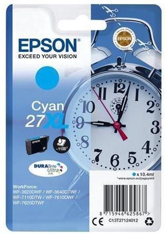 Epson Alarm clock Cartouche "Réveil" 27XL - Encre DURABrite Ultra C