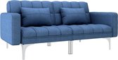 Slaapbank stof blauw