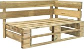 Tuinhoekbank pallet - Grenenhout - Groen - 110 x 66 x 55 cm