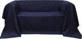 Bankhoes microsuede marineblauw 270 x 350 cm