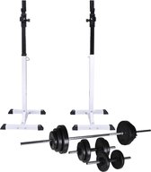 Halter-/squatrek met halterset 30,5 kg