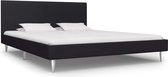 Bedframe stof zwart 180x200 cm