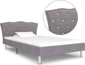 Bedframe stof lichtgrijs 90x200 cm