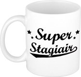 Super stagiair cadeau mok / beker met sterren 300 ml