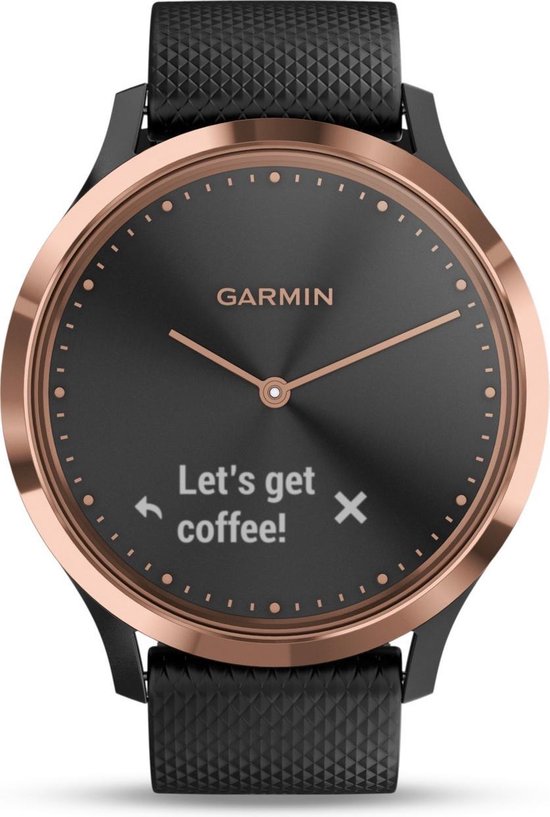 Garmin Vivomove HR - Hybride Smartwatch - 43 mm - Roségoud/zwart