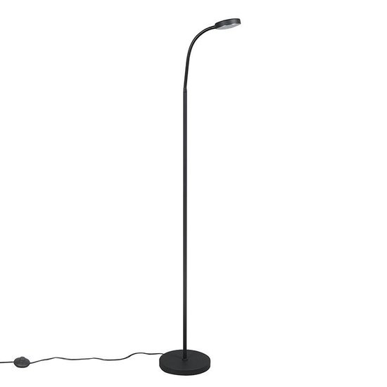 QAZQA trax - Lampadaire - 1 lampe - H 145 cm - Noir
