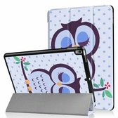 Tablet hoes voor Apple iPad Air 3 (2019) / iPad Pro (2017) - tri-fold hoes - Case met Auto Wake/Sleep functie - 10.5 inch - Uil