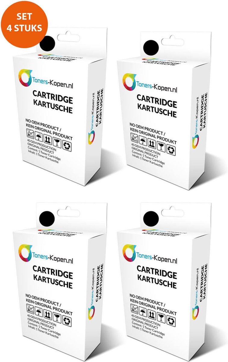 Epson C13T26614010 - Inktcartridge Zwart 4-pack - Huismerk Compatible - Geschikt voor Epson WorkForce WF100 Epson WorkForce WF100W
