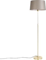 QAZQA parte fl - Landelijke Vloerlamp | Staande Lamp met kap - 1 lichts - H 1730 mm - Taupe - Woonkamer | Slaapkamer | Keuken
