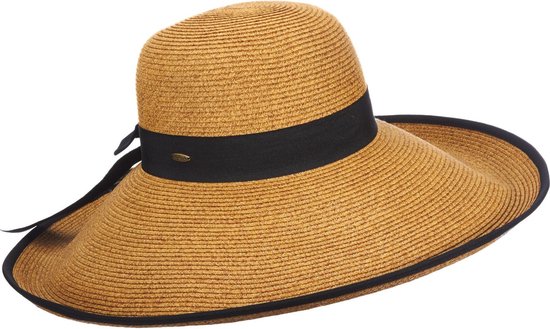 Scala - UV werende gevlochten hoed met grote flap voor Kaki - maat 57.5CM | bol.com
