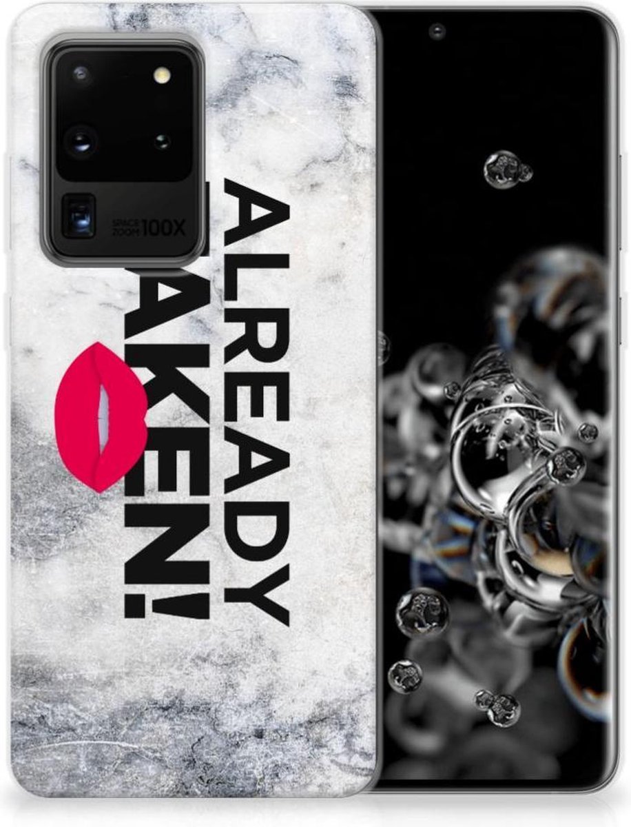Samsung Galaxy S20 Ultra Siliconen hoesje met naam Already Taken White