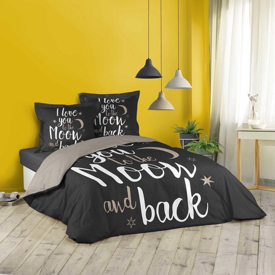Housse de couette Love you to the moon and back - 100% coton - 240x220cm |  bol.com