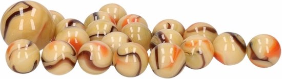 Glazen knikkers 21x Sandy Giraffe - buitenspeelgoed - knikkeren