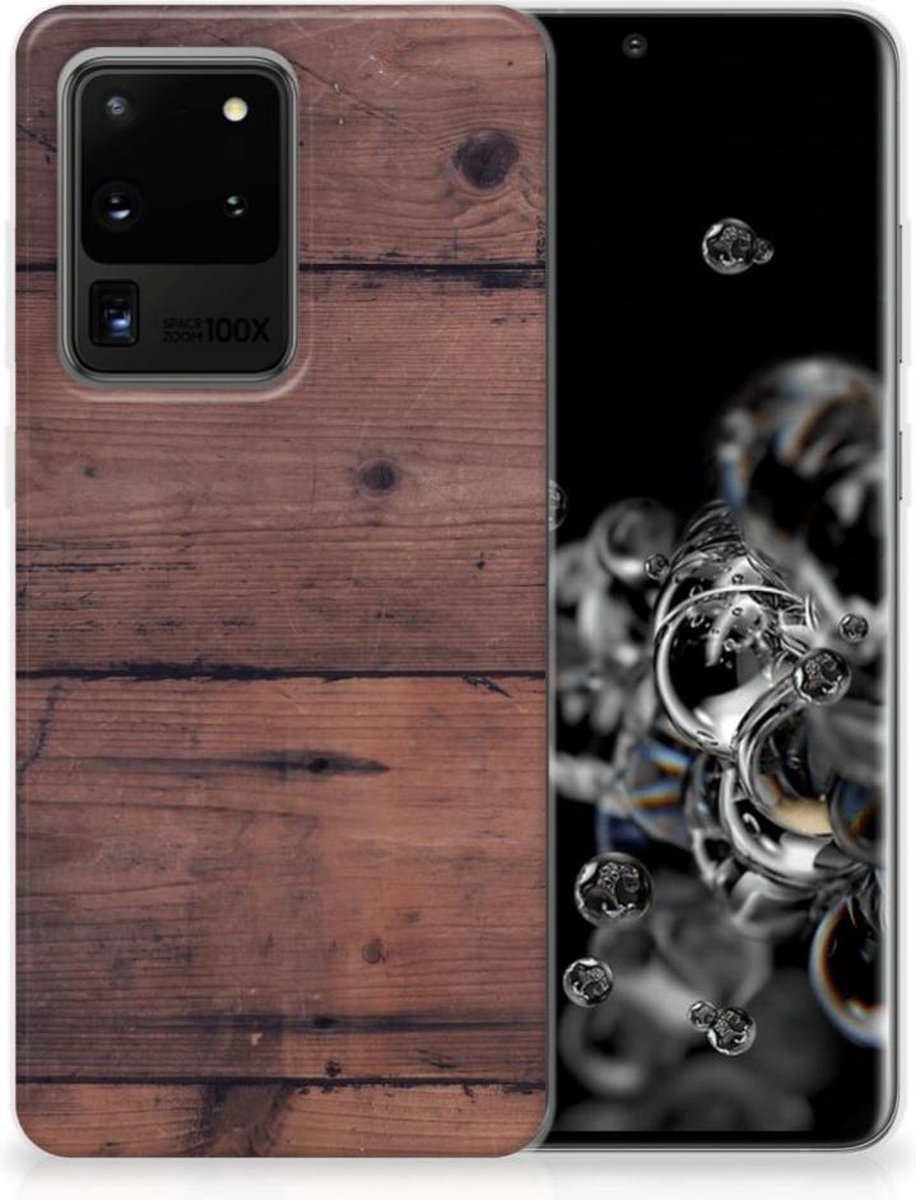 Samsung Galaxy S20 Ultra Bumper Hoesje Old Wood