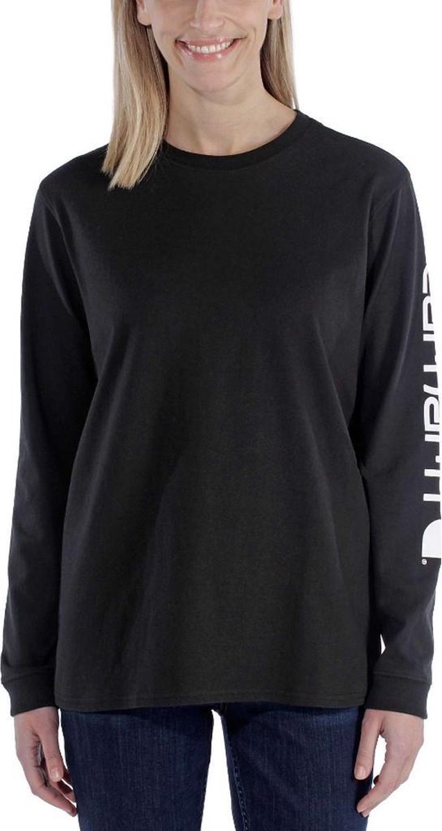 Carhartt Workwear Sleeve Logo Zwart Long Sleeve Shirt Dames XL