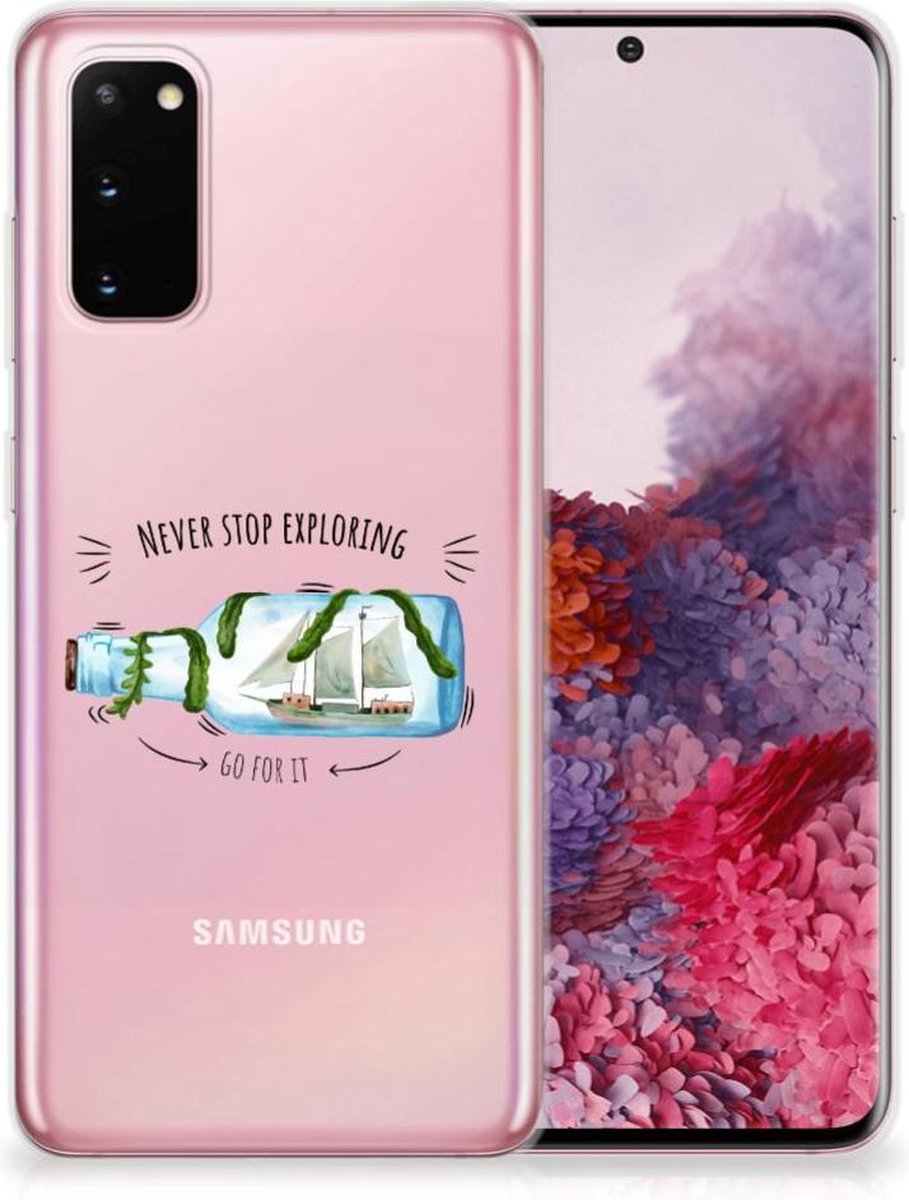 Samsung Galaxy S20 Telefoonhoesje met Naam Boho Bottle