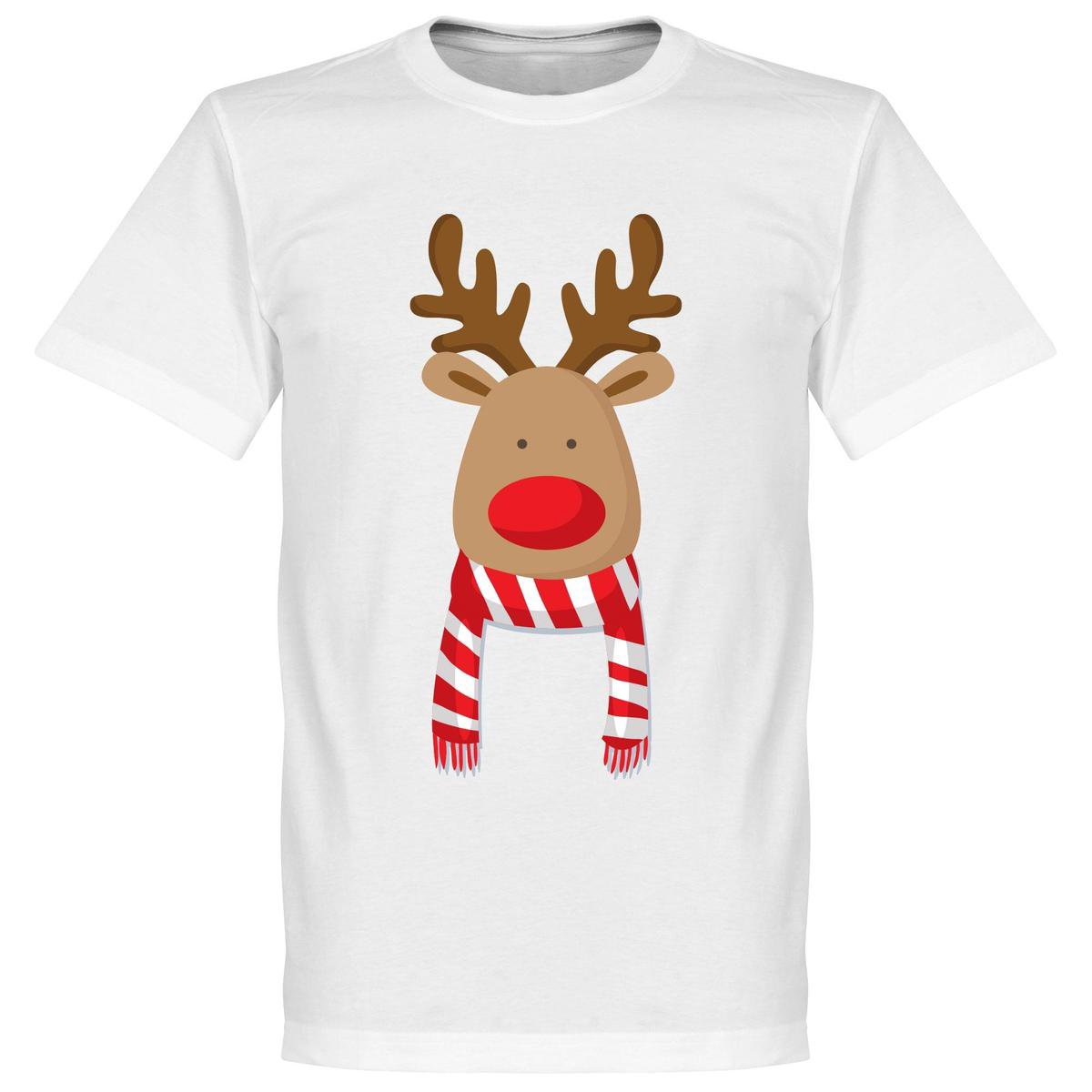 Reindeer Supporter T-Shirt - Rood/Wit - L