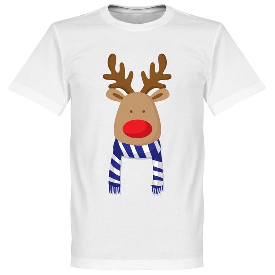 Reindeer Supporter T-Shirt - Blauw/Wit - S