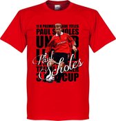 Paul Scholes Legend T-Shirt - Rood - XL