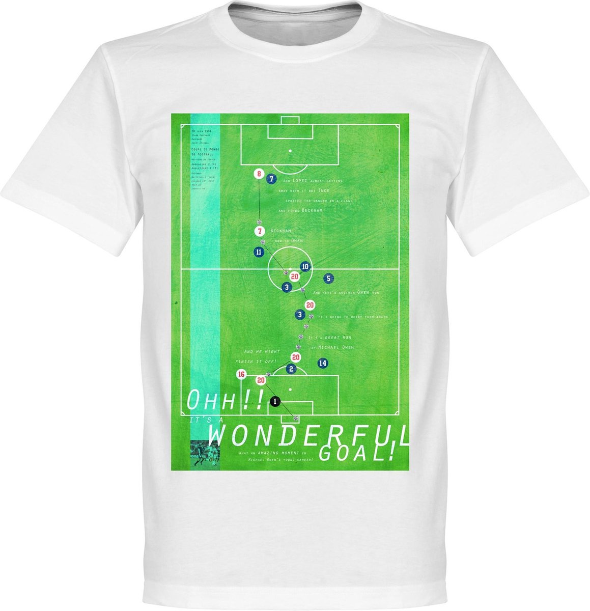 Pennarello Michael Owen 1998 Classic Goal T-Shirt - XXXXL