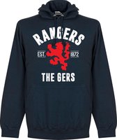 Rangers Established Hooded Sweater - Navy - M